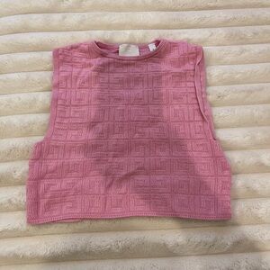 Pink Textured Sleeveless Top- Givenchy